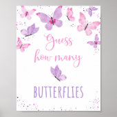 Poster Pink Purple Butterfly Devine Combien De Jeu (Devant)