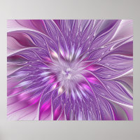Pink Purple Flower Passion Abstract Fractal Art