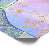 Poster Pink Purple Glitter Mermaids 10th Birthday Welcome (Coin)