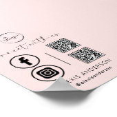 Poster Pink QR Connect Us Business Logo Médias sociaux (Coin)