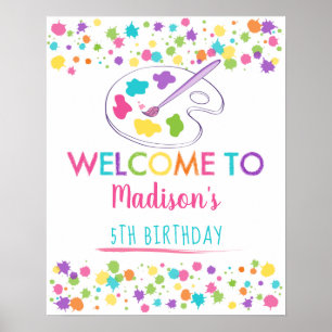 Poster Pink Rainbow Art Party