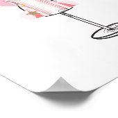 Poster Pink Retro Bustier Corset Peinture d'art imprimé (Coin)