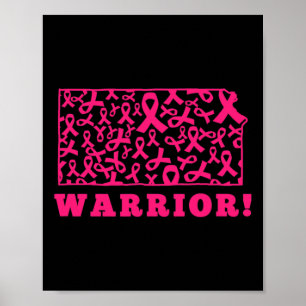 Poster Pink Ribbon Etat Kansas Ks Cancer du sein combat S
