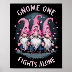 Poster Pink Ribbon Sensibilisation au cancer du sein Gnom