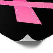 Poster Pink Ribbon Survivant de la sensibilisation au can (Coin)