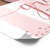 Poster Pink Rose Gold Graduation 3 Parties scintillant ph (Coin)