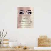 Poster Pink Rose Peach Skin Makeup Eyes Lashes Prices (Cuisine)