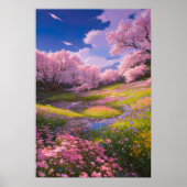 Poster Pink Sakura Meadows (Devant)