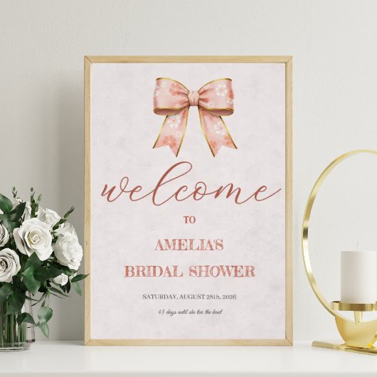 Poster Pink Sakura Ribbon – Japanese-Inspired