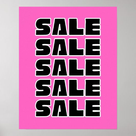 Poster Pink Sale Sign, Boutique, Boutique (Devant)