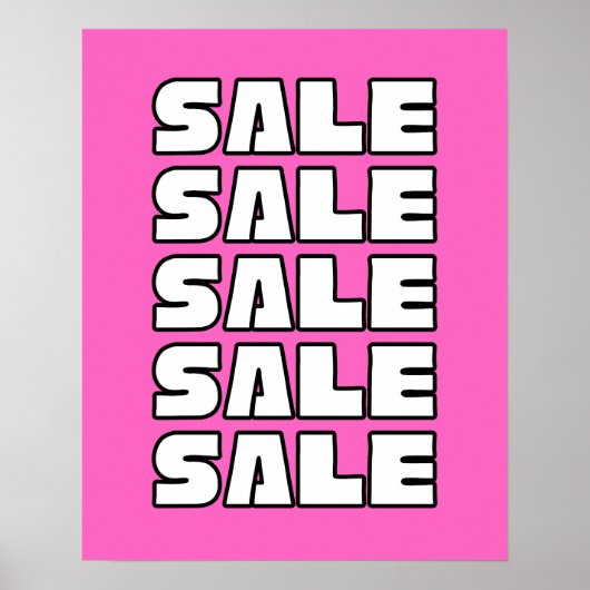 Poster Pink Sale Sign, Boutique, Boutique (Devant)