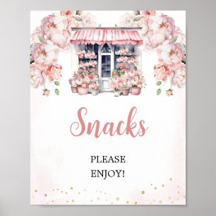 Poster Pink She's off the Market Fête des mariées Snacks