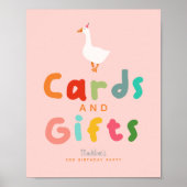 Poster Pink Silly Goose Birthday Cards and Gifts (Devant)