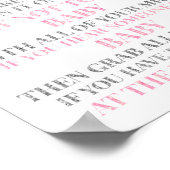 Poster Pink Silver Confetti Ne pas dire Baby Game Sign (Coin)