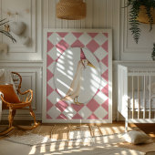 Poster Pink Sily Goose Nursery Art Imprimer