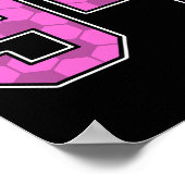 Poster Pink Soccer Pattern Number 94 Jersey Player Unifor (Coin)
