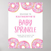 Poster Pink Sprinkle Donuts Baby Sprinkl Bienvenue (Devant)