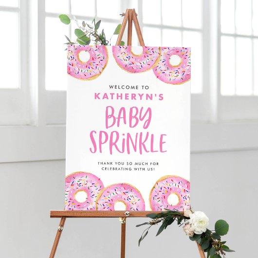 Poster Pink Sprinkle Donuts Baby Sprinkl Bienvenue