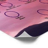 Poster Pink Sunset Sky Over Mountain Oval Ancestor Photos (Coin)