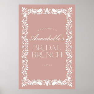 Poster Pink Talavera Carrelage Fiesta Bridal Brunch Bienv