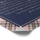 Poster Pink Tartan Plaid Rocking Horse Diaper Thoughts (Coin)