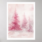 Poster Pink Tree Wall Art – Elegant Floral Home D (Devant)