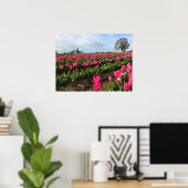 Poster Pink Tulip Field (Bureau à domicile)