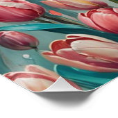 Poster pink tulips (Coin)