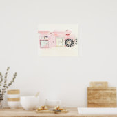 Poster Pink Vintage (Cuisine)