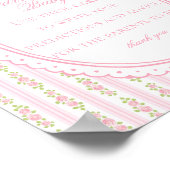 Poster Pink Vintage Fancy Floral Advice for Baby Shower (Coin)