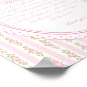 Poster Pink Vintage Fancy Floral Diaper Thoughts Baby (Coin)