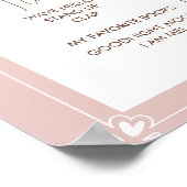 Poster Pink Western Première année Premier anniversaire J (Coin)