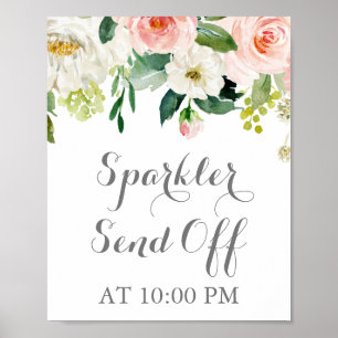 Poster Pink White Flower Sparkler Envoyer Désinscrire Pos
