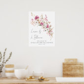 Poster Pink Wildflower Bridal Shower (Cuisine)