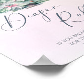 Poster Pink winter Baby it's cold outside diaper raffle  (Coin)