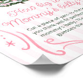 Poster Pink Winter Baby Shower How Big is Mommy's Belly (Coin)