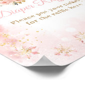 Poster Pink Winter Deer C'est une fille Baby shower couch (Coin)