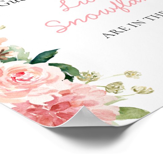 Poster Pink Winter Devine combien de petits flocons de ne (Coin)