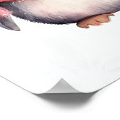 Poster Pink Winter Froid à l'extérieur Baby shower Affich (Coin)