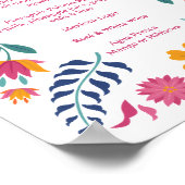 Poster Pink Yellow Mexican Fiesta Bar Menu Sign (Coin)