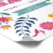 Poster Pink Yellow Mexican Fiesta Nacho Bar Sign (Coin)