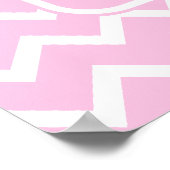 Poster Pink Zigzag, Custom Monogram. (Coin)