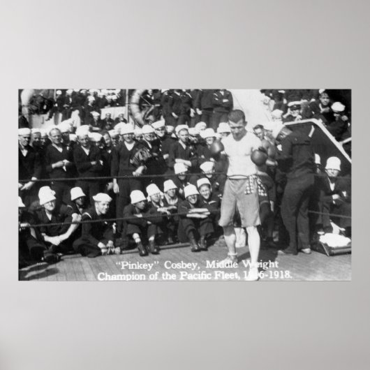 Poster Pinkey Cosbey Se préparer pour un match de boxe (Devant)