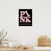 Poster PinkonBlack, CHAQUE MOIS DEVRAIT FAIRE DU CANCER D (Cuisine)