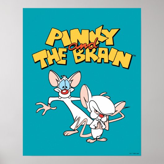 Poster Pinky et le cerveau | Afficher le logo (Devant)