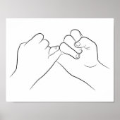 Poster Pinky Promise Ligne Minimale Art Mal Simple Modern (Devant)