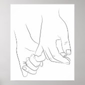 Poster Pinky Promise Minimal Line Art Cute Simple tendanc (Devant)