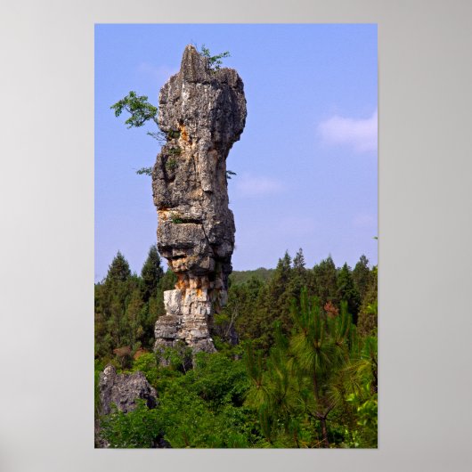 Poster Pinnacles de Shilin Forêt de pierre - Yunnan,Chine (Devant)
