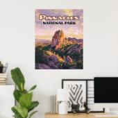 Poster Pinnacles National Park Buttes Californie (Bureau à domicile)