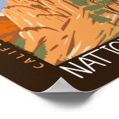 Poster Pinnacles National Park California perturbé (Coin)